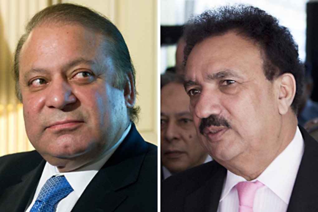 Pakistani Prime Minister Nawaz Sharif (left) and Interior Minister Rehman Malik. Photos: AFP, EPA