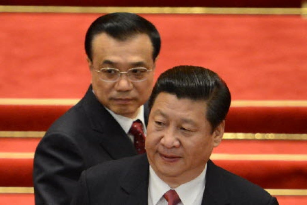 Premier Li Keqiang (left) and President Xi Jinping (right). Photo: AFP