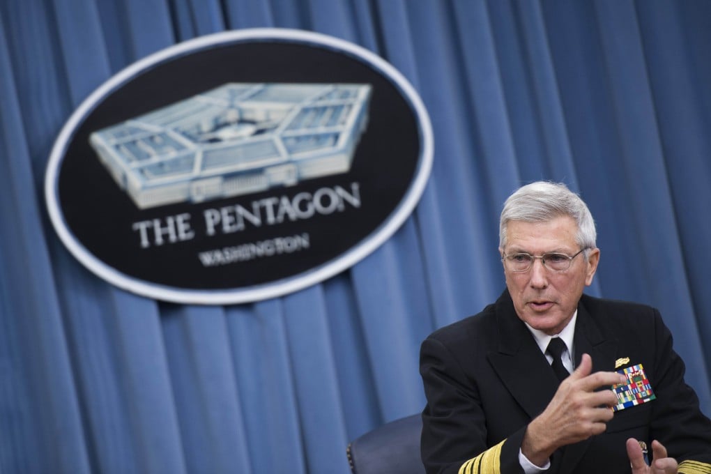 Admiral Samuel Locklear, commander of US Pacific Command, at the Pentagon in Washington on Thursday. Photo: AFP