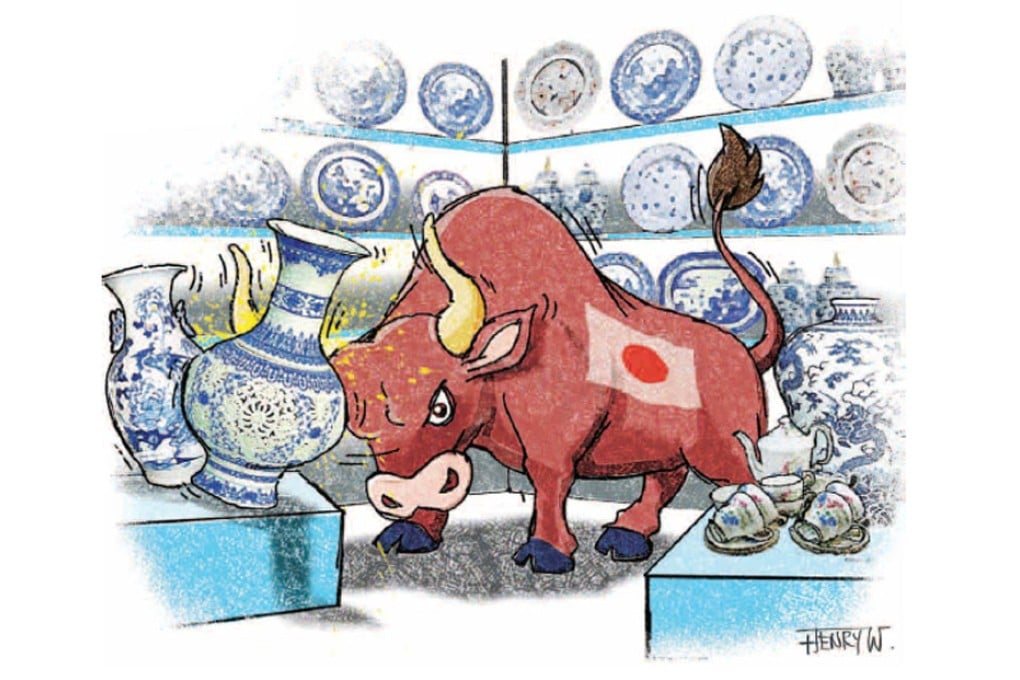 At Davos, a Japanese bull in a China shop