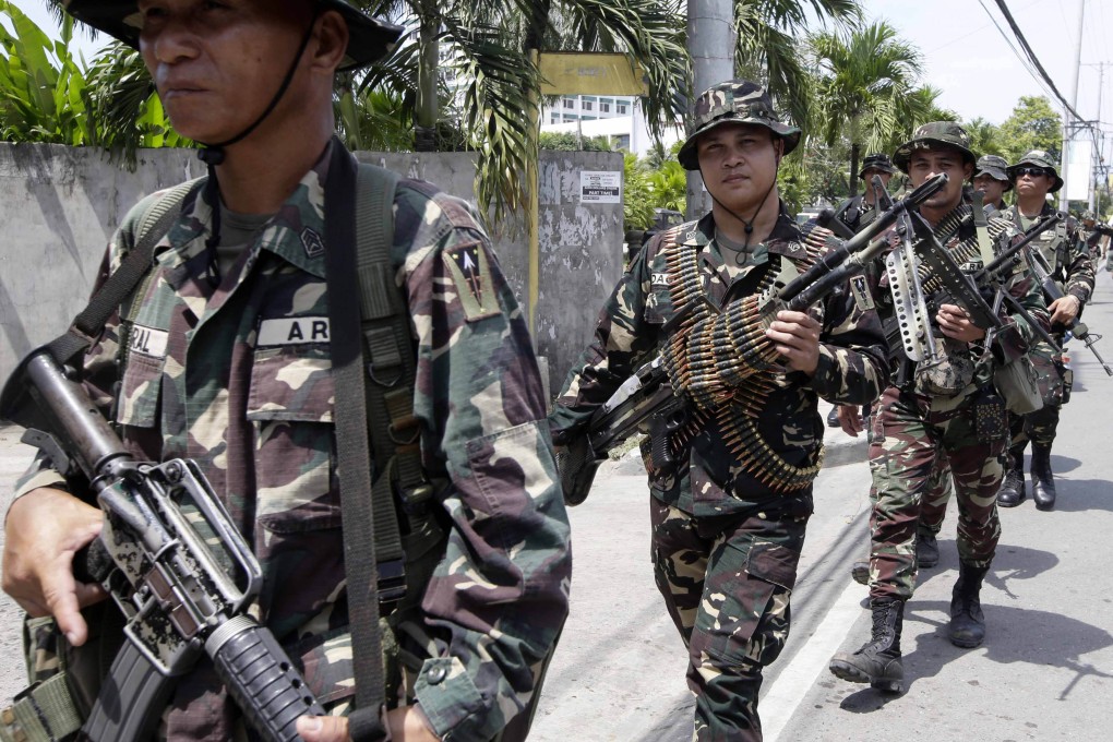 Philippine troops in the southern region of Mindanao, which has long been a hotbed of insurgency by Muslim groups demanding more autonomy. Photo: AP