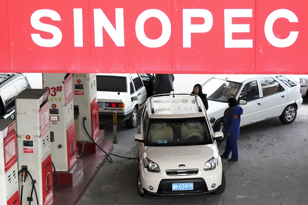 A Sinopec station on the mainland. Photo: AP