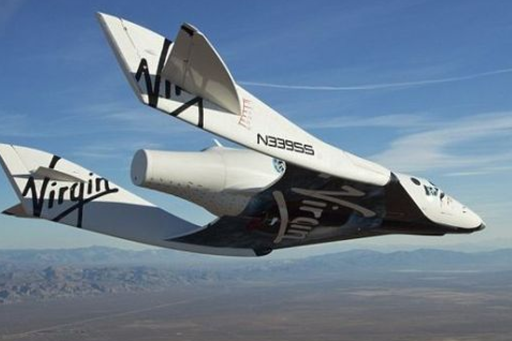 One of Virgin Galactic's ships carrying out a flight test. Photo: AP