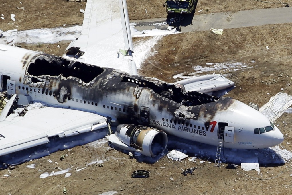 Wreckage of the Asiana Flight 214 airplane after it crashed at the San Francisco International Airport. Photo: AP