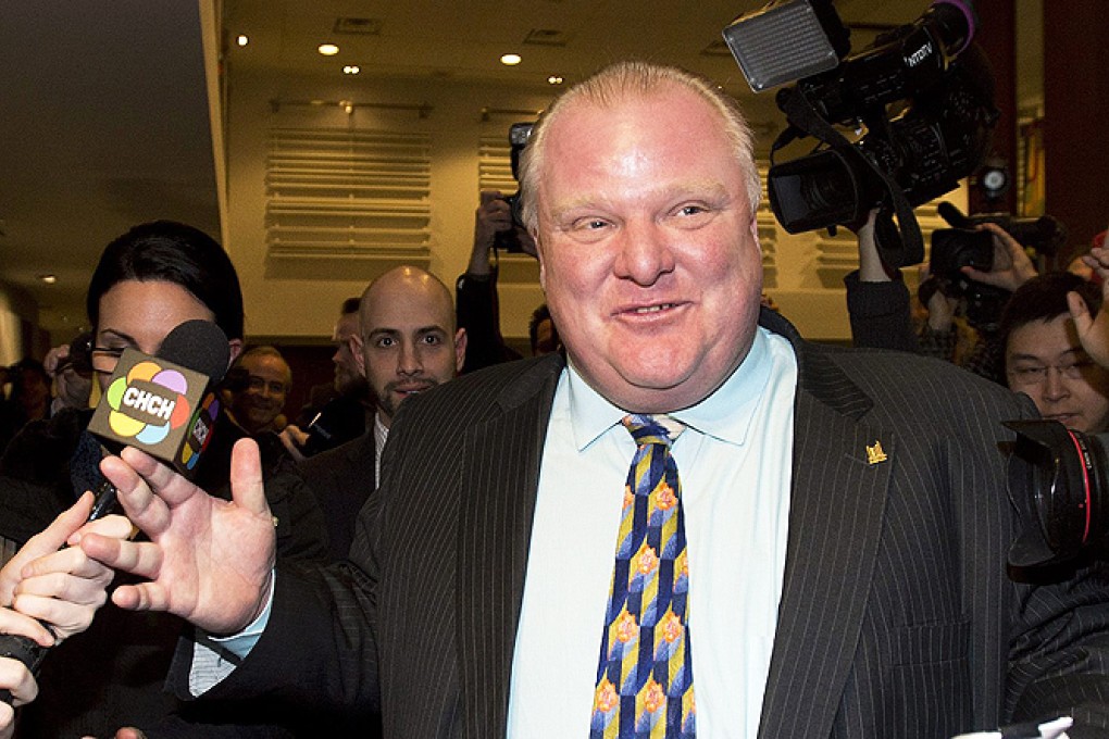Toronto Mayor Rob Ford outside The Economic Club of Canada in Toronto last week. Photo: AP