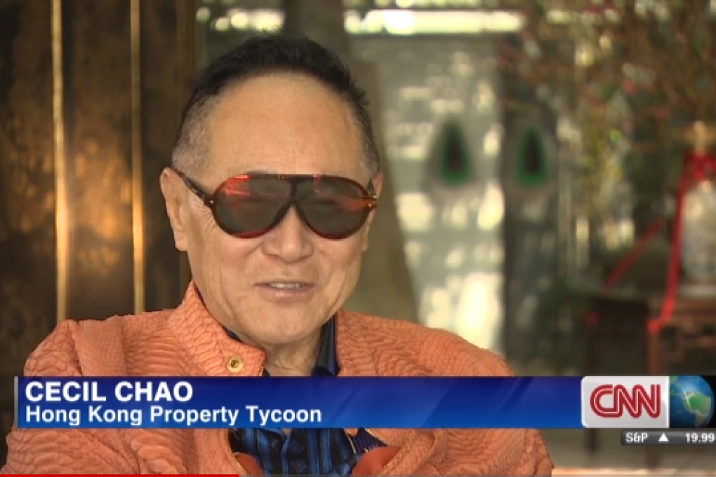 Property tycoon Cecil Chao is retracting his offer to marry off his lesbian daughter Photo: CNN