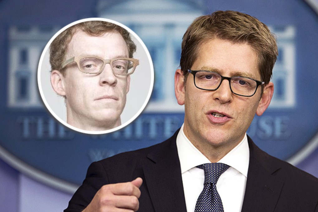 After Ramzy Austin (inset) was forced to leave China, White House Press Secretary Jay Carney urged Beijing to unblock US media websites and eliminate restrictions on journalists. Photo: AP