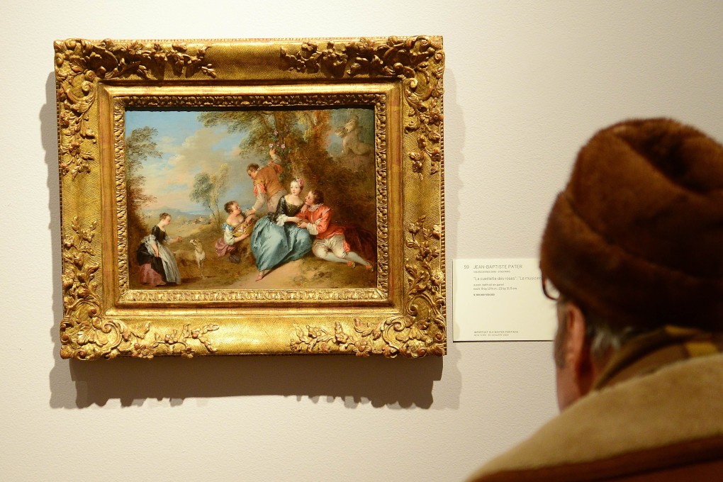 Jean-Baptiste Pater's "La Cueillette des Roses", a painting looted by the Nazis during World War II. Photo: AFP
