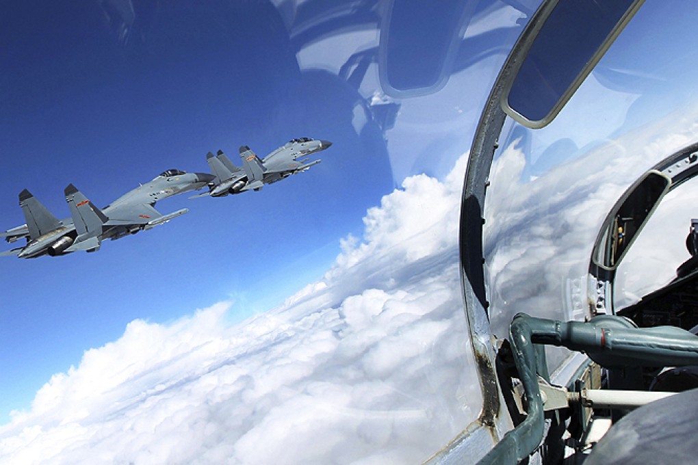 Peoples Liberation Army fighter planes on manoeuvres in southern China. Photo: AP