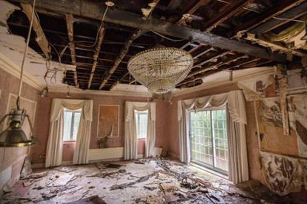 One of the derelict mansions on The Bishops Avenue.