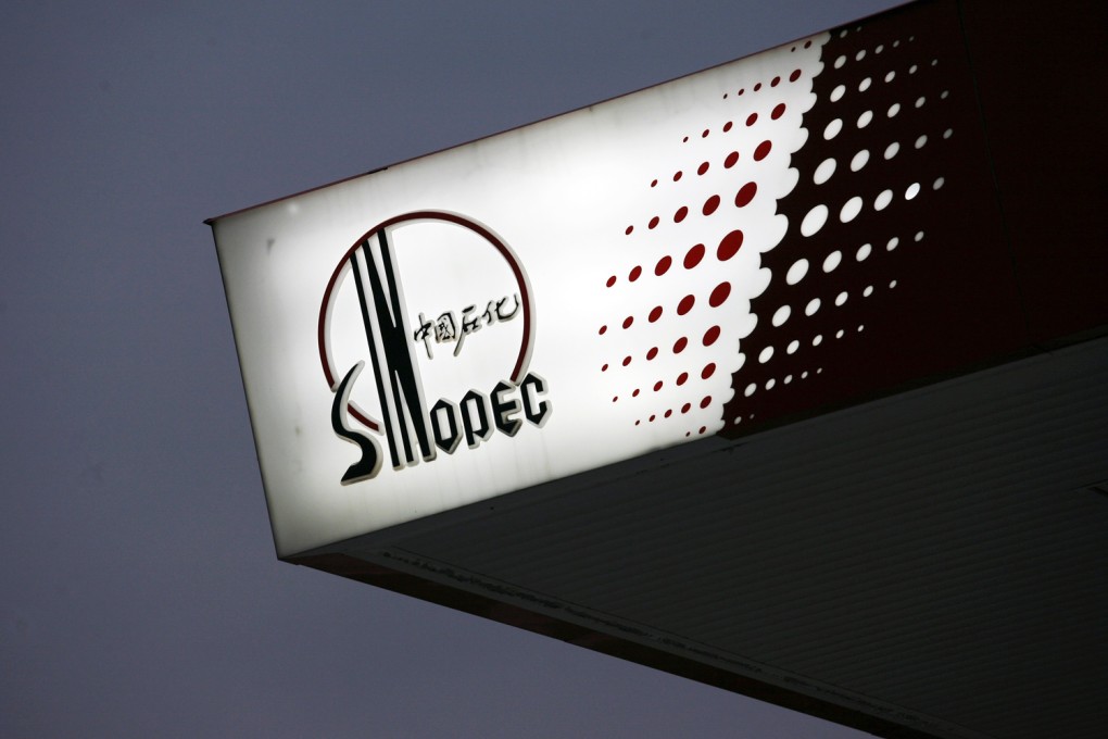 Sinopec logo at one of its gas stations in Hong Kong. Photo: Reuters