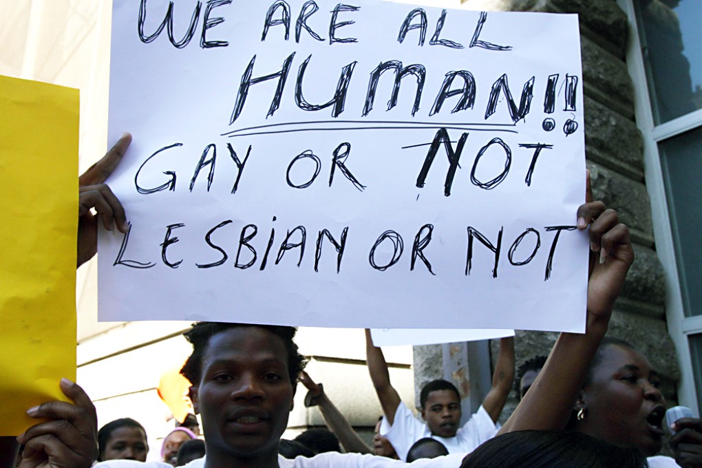Anti-gay sentiment runs deep in Senegal. Some South African human rights activists protest against homosexuals imprisoned in Cape Town in 2010. Photo: AFP