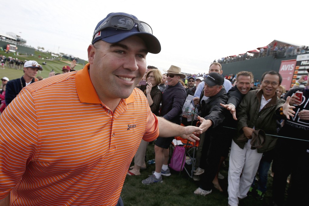 Kevin Stadler after winning the Phoenix Open. Photo: AP