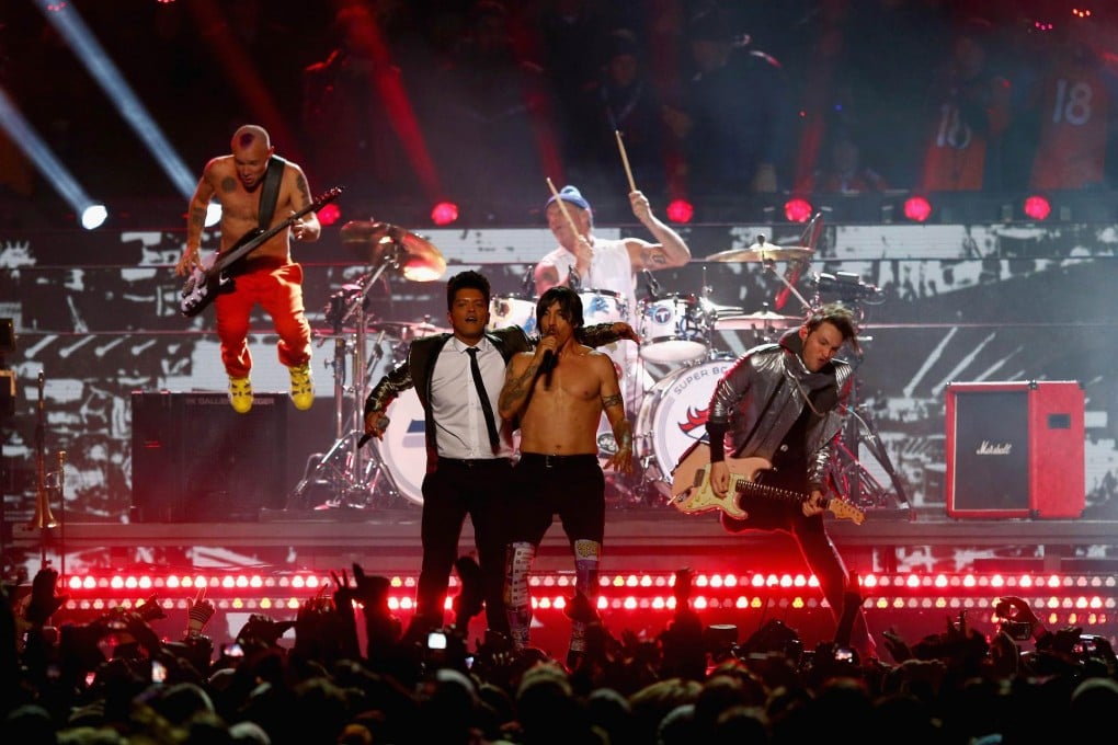 Bruno Mars and Anthony Kiedis wow Super Bowl fans. Photo: AFP