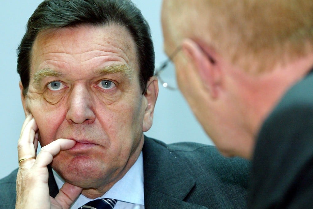 Former German chancellor Gerhard Schroeder in 2002. Photo: AP