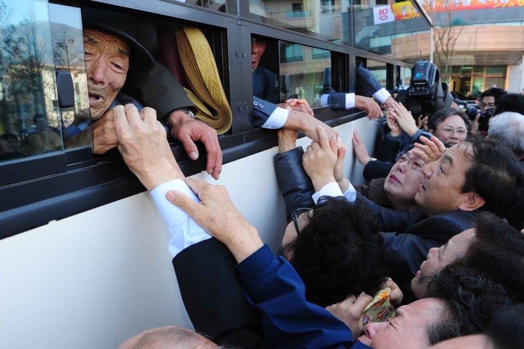 North and South Koreans part tearfully after a reunion. Photo: AFP