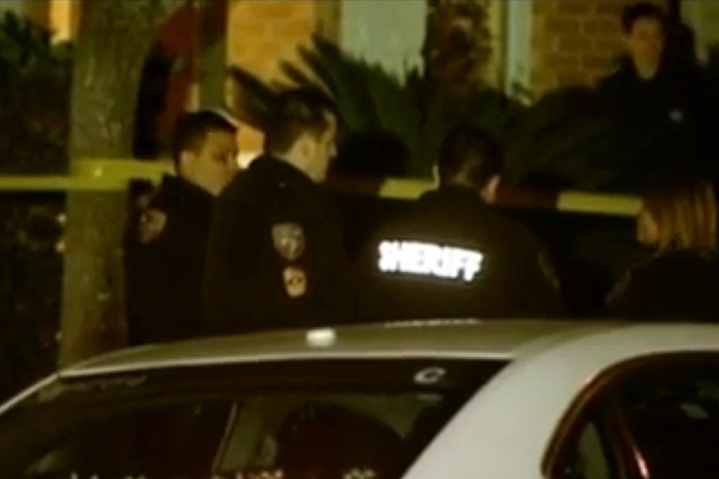 Police arrive at the family’s Cypress home. Photo: SCMP