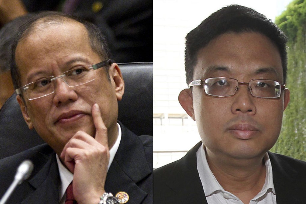Philippine President Benigno Aquino (left) and lawmaker James To.