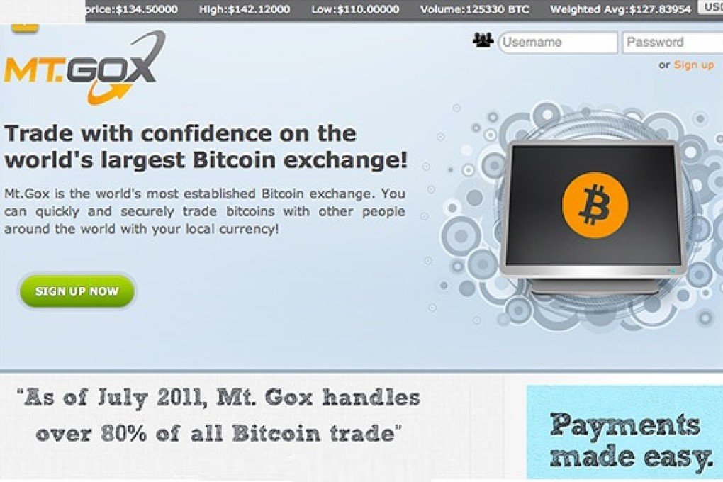 Mt Gox is a Japan-based digital currency trading platform. Photo: SCMP Pictures