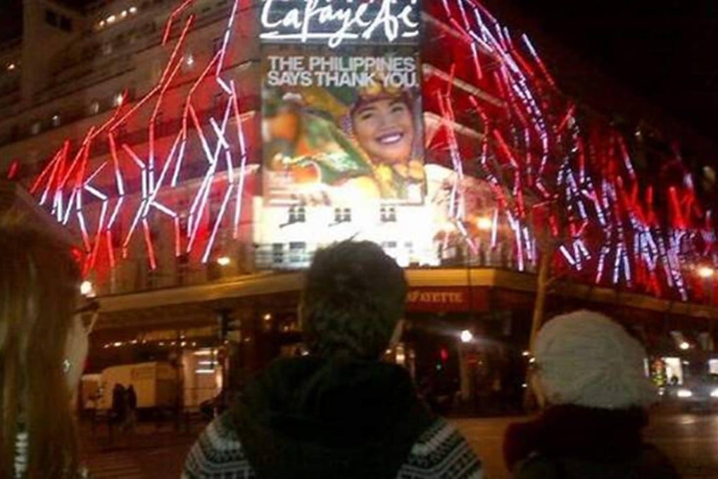 A "thank you" message in Paris. Photo: SMP