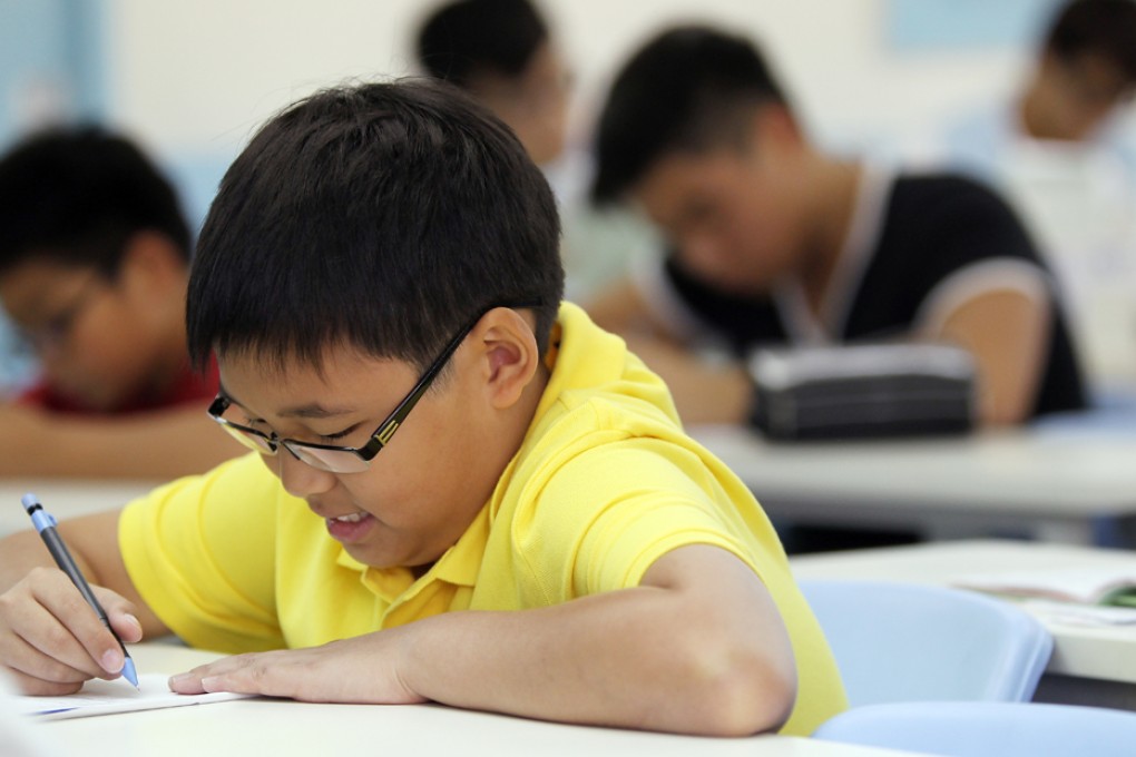 A tutorial class at Kumon in Causeway Bay.