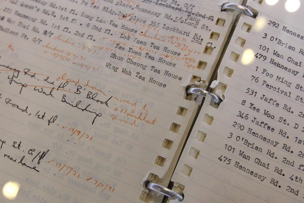 Godber recorded his bribes with dates, addresses and categories such as "prostitute" and "mahjong school". Photos: Felix Wong