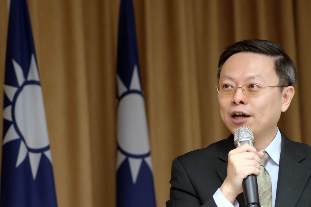 Wang Yu-chi, minister of Taiwan's Mainland Affairs Council, speaks during a press conference in Taipei. Photo: AFP
