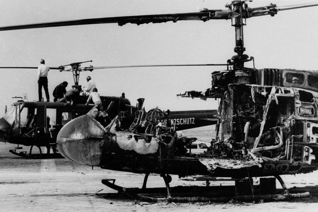 The helicopters used in the 1972 terrorist attack. Photo: AP