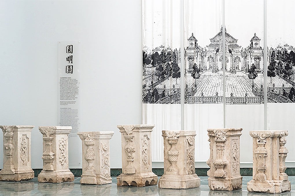 Seven marble columns at the KODE Art Museums in Bergen. Photo: KODE Art Museums of Bergen