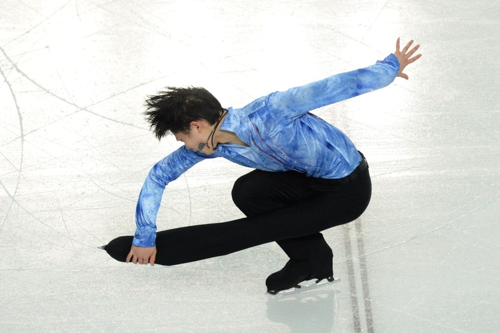 Japan's Yuzuru Hanyu performs in the men's figure skating team short programme at the Iceberg Skating Palace. Photo: AFP