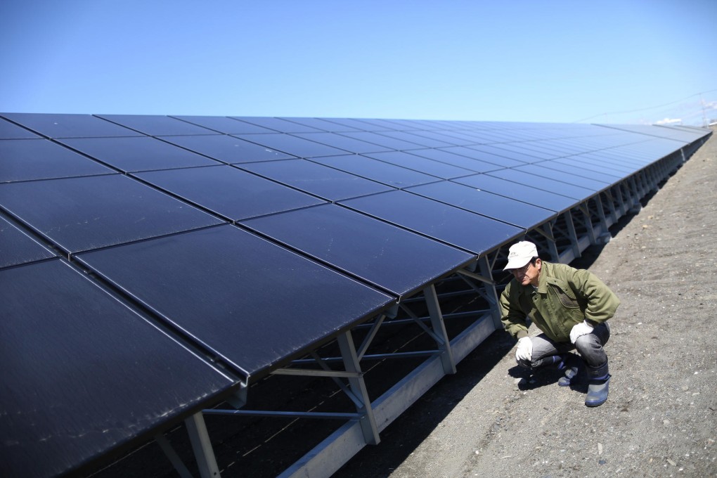 Japan is forecast this year to install the largest number of solar panels in the world after China. Photo: Bloomberg