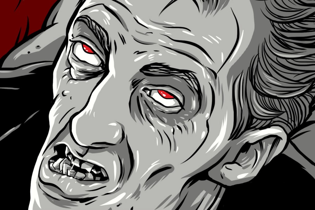 An illustration of actor Bill Hinzman in the 1968 film Night of the Living Dead, as seen in Birth of the Living Dead. Photo: Predestinate Productions