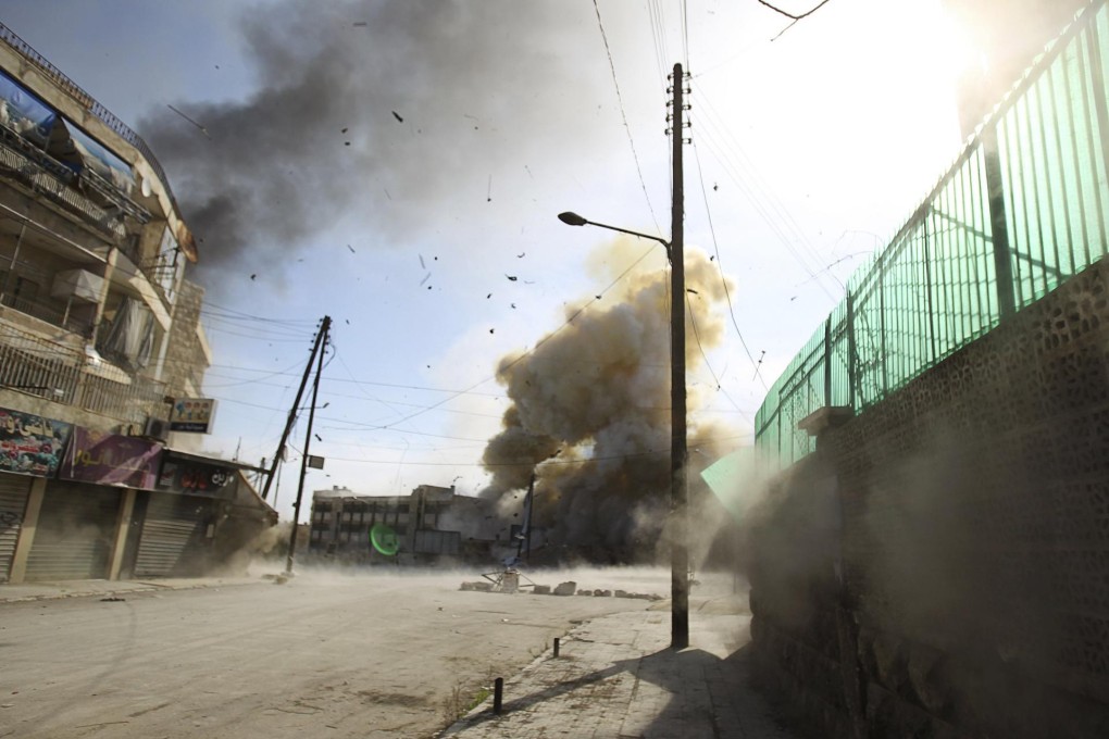 The evidence of the massive damage the bombs cause to the city. Photo: Reuters