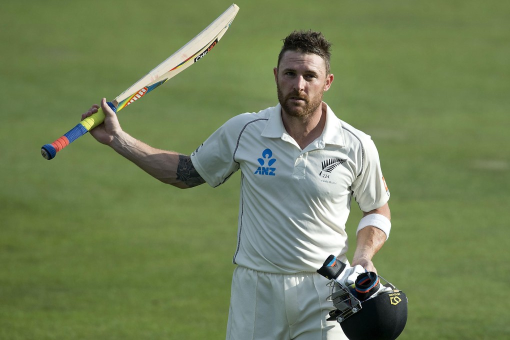 New Zealand captain Brendon McCullum acknowledges the fans as he walks from the field at the end of the day's play against India in Wellington. Photo: AFP