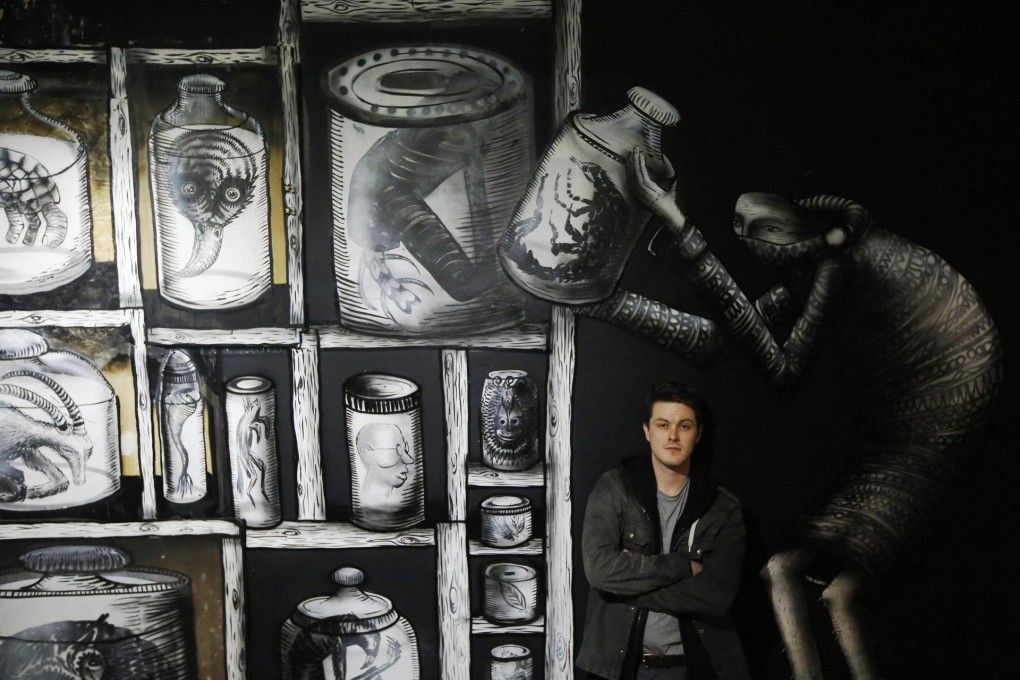 Richard Howard-Griffin and a work from Phlegm's "The Bestiary".