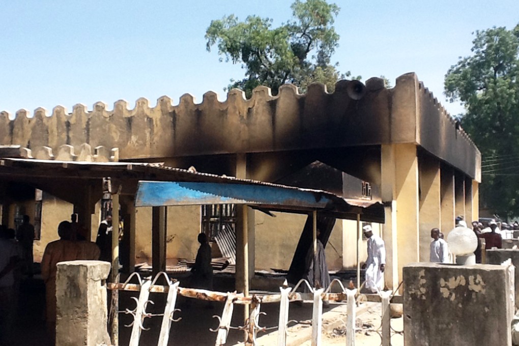 The damaged mosque in the village of Konduga in northeastern Nigeria. Photo: AFP