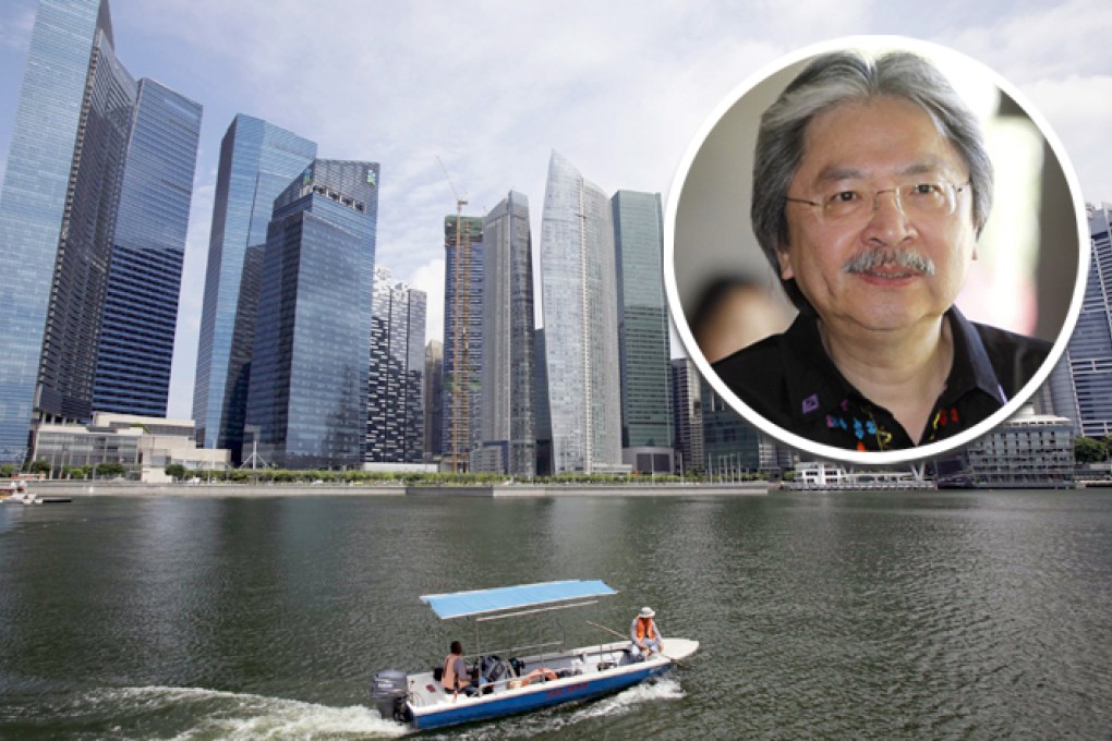 Financial Secretary John Tsang encouraged Hongkongers to look to Singapore's model when it comes to imported labour. Photo: SCMP