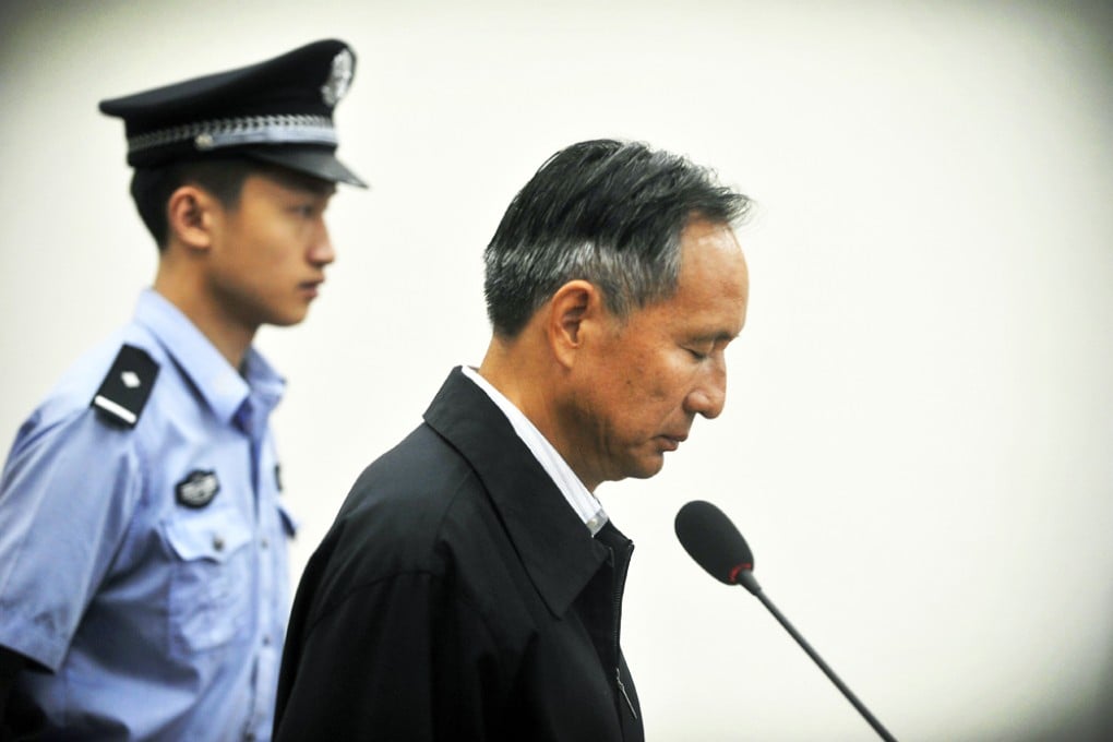 Zhang Shuguang's mistress confessed in a Beijing court to helping to cover up bribes received by him. Photo: Xinhua
