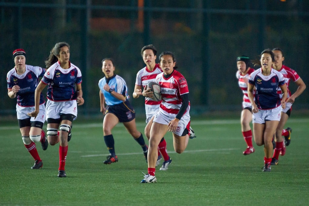 Melody Li Nim-yan leads from the front for Gai Wu Ladies. Photos: HKRFU