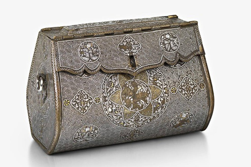 The brass bag that puzzled researchers at London's Courtauld Gallery - it dates back to 1300 in Mosul, northern Iraq. Photo: SCMP Pictures