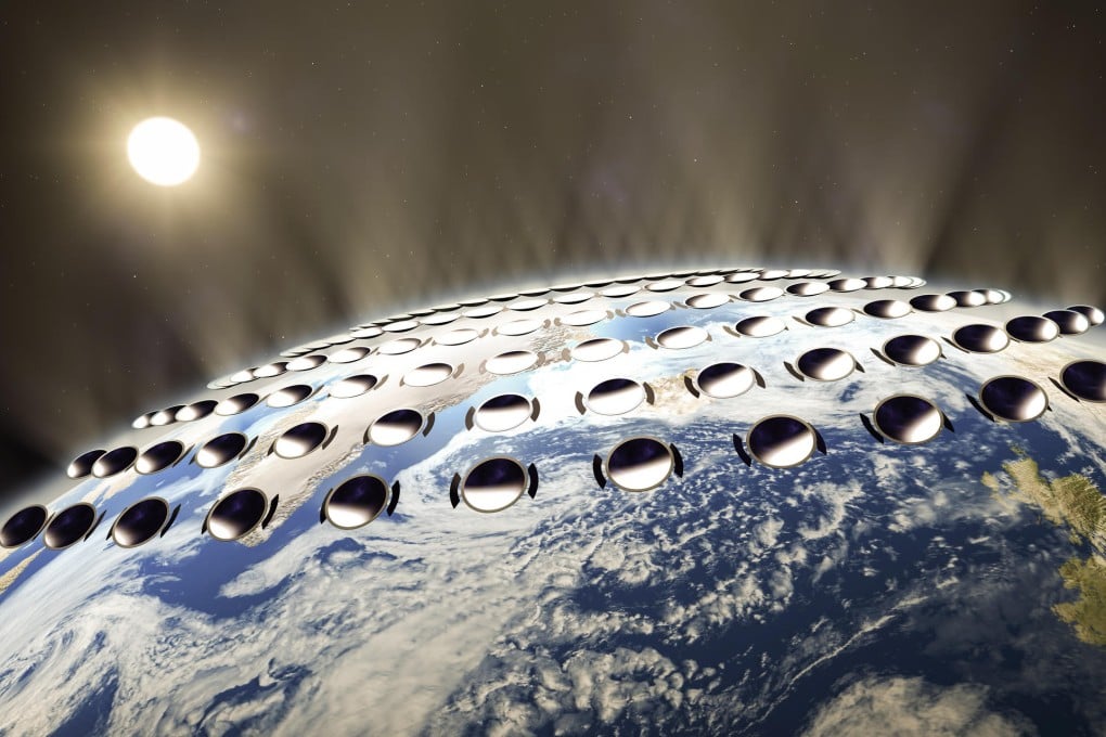 One solution to global warming involves deploying giant mirrors in space to deflect sunlight away from earth.