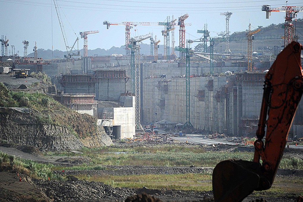 The site of expansion works on the Panama Canal. Photo: AFP