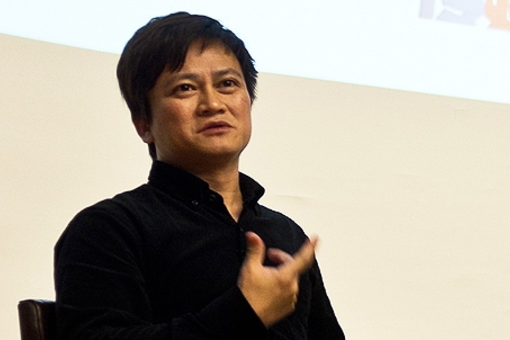Li Chengpeng at a talk at the University of Hong Kong in 2012. Photo: Patrick Boehler
