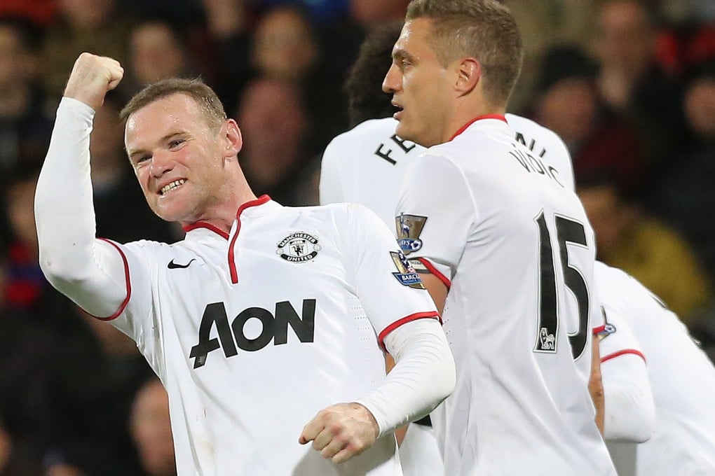 Wayne Rooney celebrates scoring against Crystal Palace. Photo: Reuters