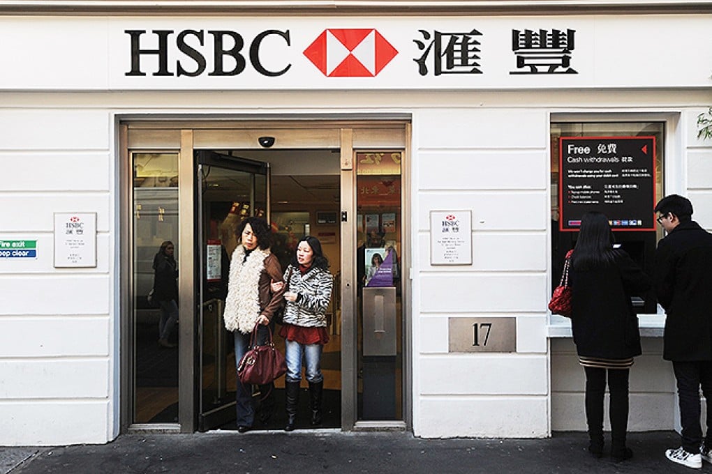 A branch of HSBC in central London. Photo: EPA