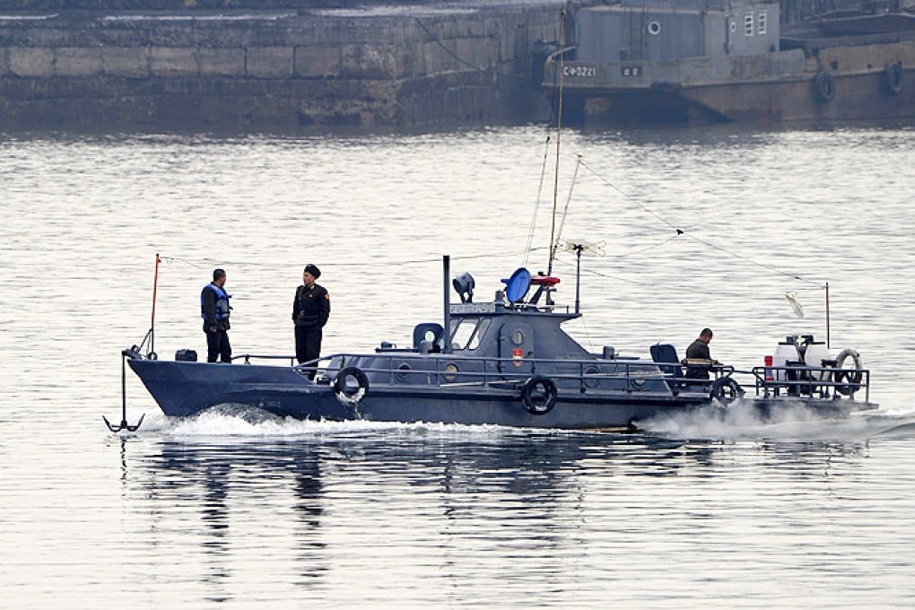 A North Korean patrol boat repeatedly crossed the disputed Yellow Sea border with the South on Monday night. Photo: AFP