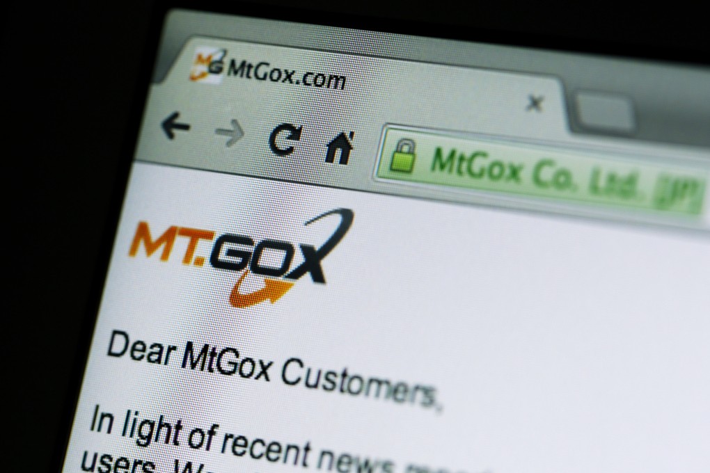 The website of Mt. Gox, showing a statement after the company went offline. Photo: Bloomberg