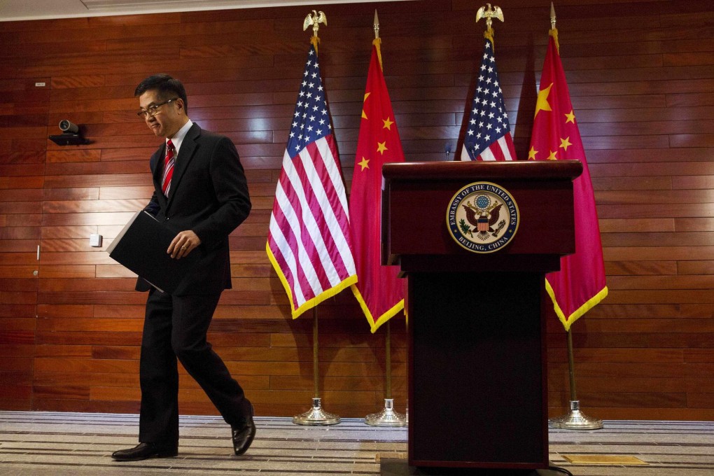 Gary Locke pictured at his final press conference. Photo: Reuters