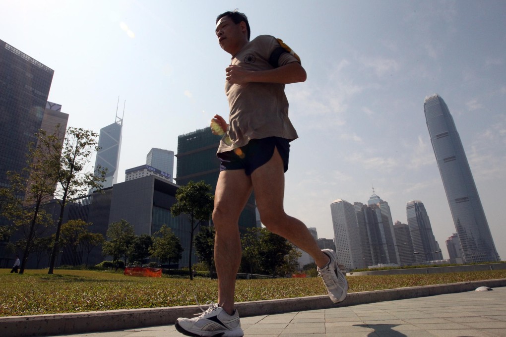 Exercise helps even in polluted Hong Kong. Photo: Felix Wong