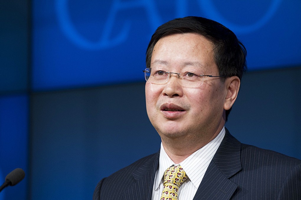 Xia Yeliang, Visiting Fellow of the Center for Global Liberty and Prosperity at the Cato Institute, speaks during a panel discussion in Washington on Thursday. Photo: AFP